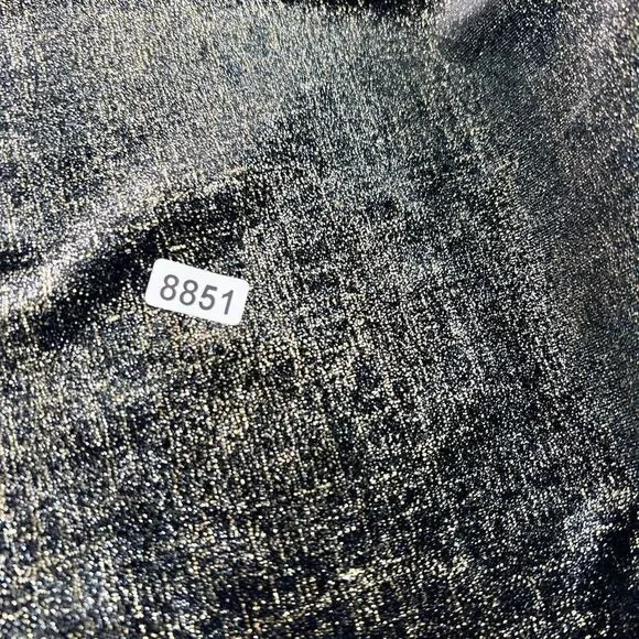 Spanx Leggings Womens Medium Black Gold Velvet Shine Metallic High Rise - Picture 10 of 10